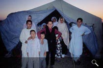 Children in front of a tense